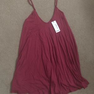 Maroon loose tank dress